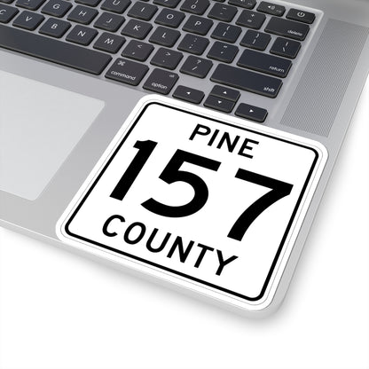 Pine County Route 157 MN (Minnesota) (Road Sign) STICKER Vinyl Kiss-Cut Decal