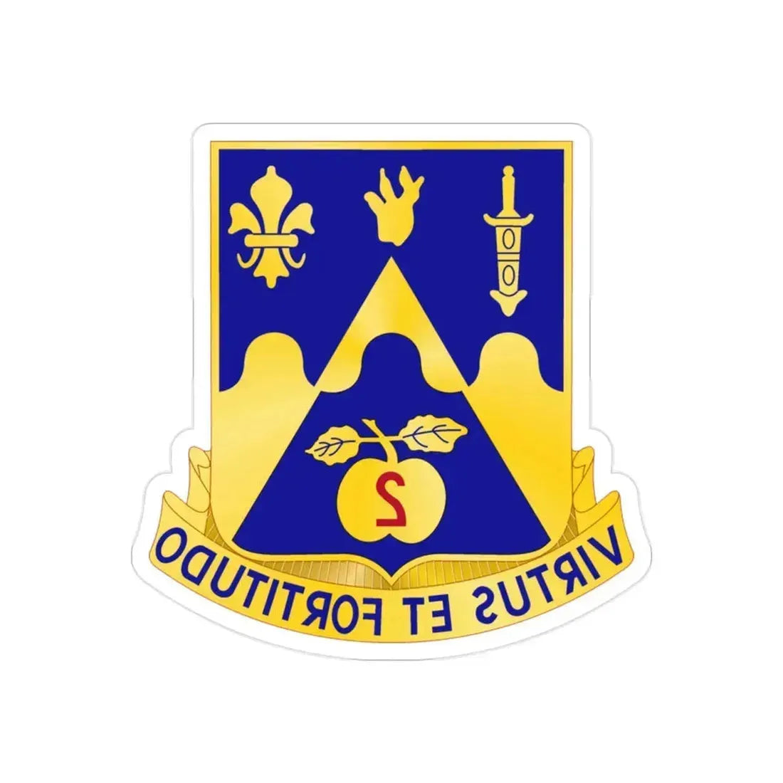 205th Armor Regiment (U.S. Army) REVERSE PRINT Transparent Die-Cut STICKER 2 Inch Die-Cut Transparent - The Sticker Space