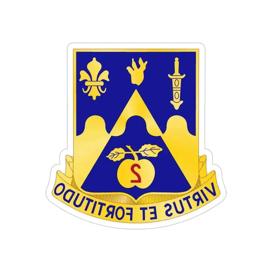 205th Armor Regiment (U.S. Army) REVERSE PRINT Transparent Die-Cut STICKER 6 Inch Die-Cut Transparent - The Sticker Space