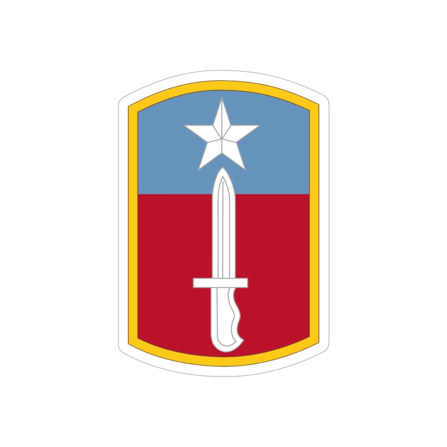 205TH INFANTRY BRIGADE (U.S. Army) REVERSE PRINT Transparent STICKER-5" × 5"-The Sticker Space