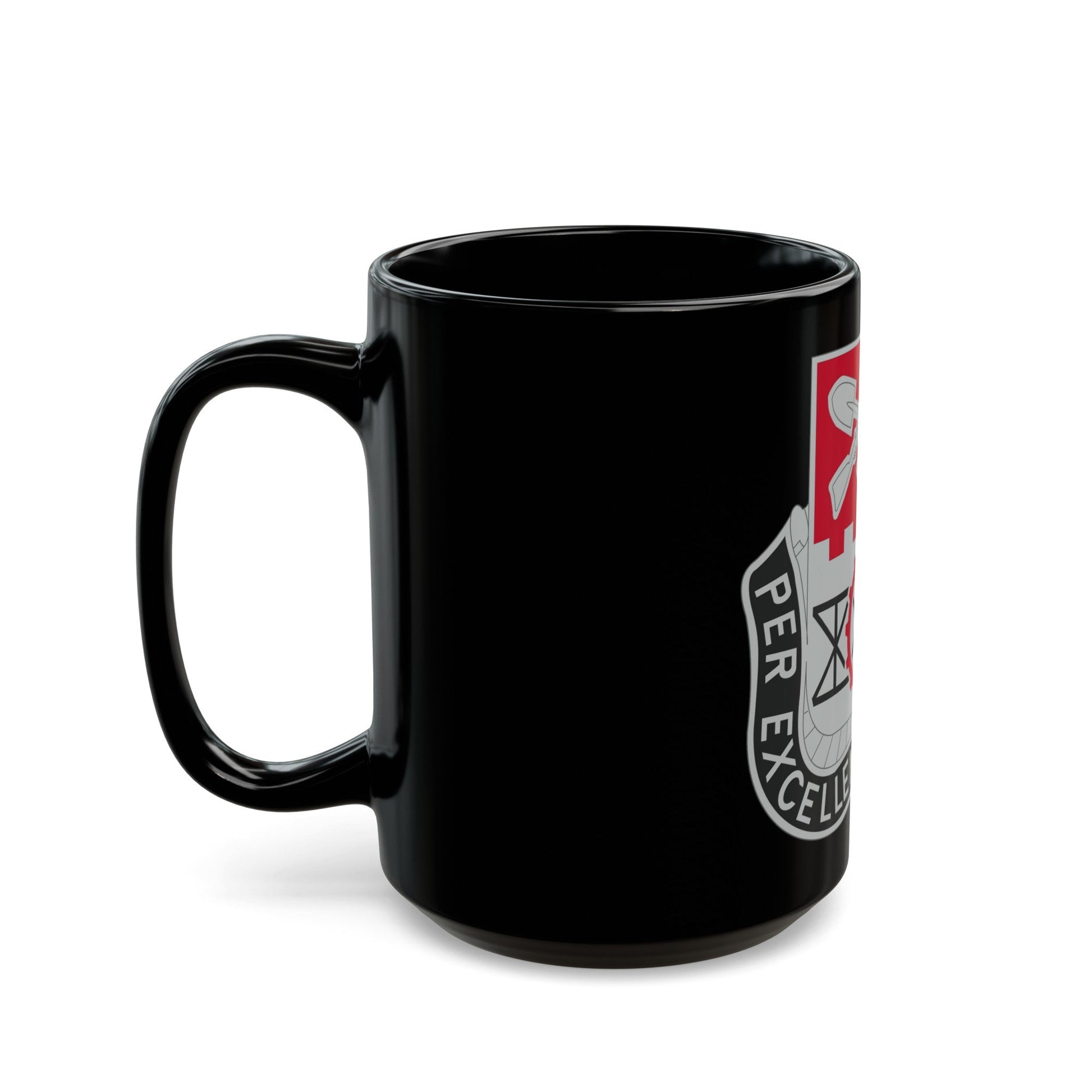 206 Engineer Battalion (U.S. Army) Black Coffee Mug-The Sticker Space