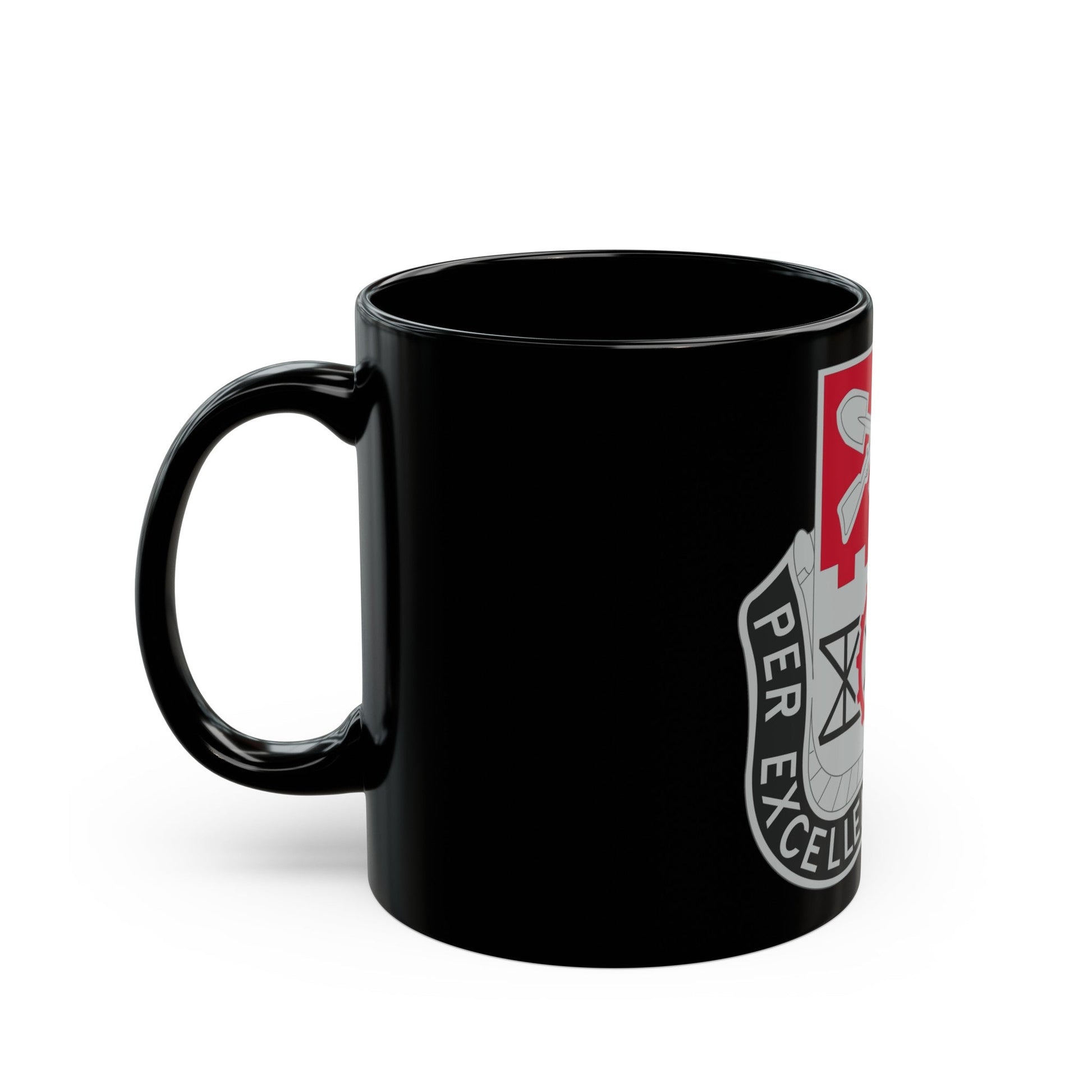 206 Engineer Battalion (U.S. Army) Black Coffee Mug-The Sticker Space