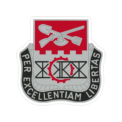 206 Engineer Battalion (U.S. Army) Transparent STICKER Die-Cut Vinyl Decal-2 Inch-The Sticker Space