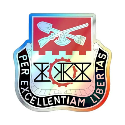 206 Engineer Battalion (U.S. Army) Holographic STICKER Die-Cut Vinyl Decal 2 Inch Holographic - The Sticker Space