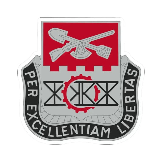 206 Engineer Battalion (U.S. Army) STICKER Vinyl Kiss-Cut Decal 2 Inch White - The Sticker Space