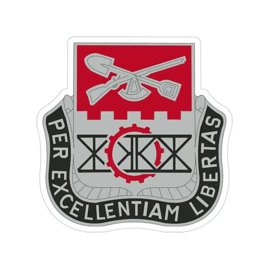 206 Engineer Battalion (U.S. Army) Transparent STICKER Die-Cut Vinyl Decal 6 Inch - The Sticker Space