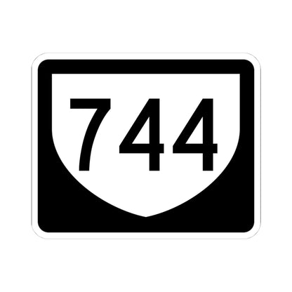 PR urban primary 744 (Puerto Rico) (Road Sign) STICKER Vinyl Kiss-Cut Decal