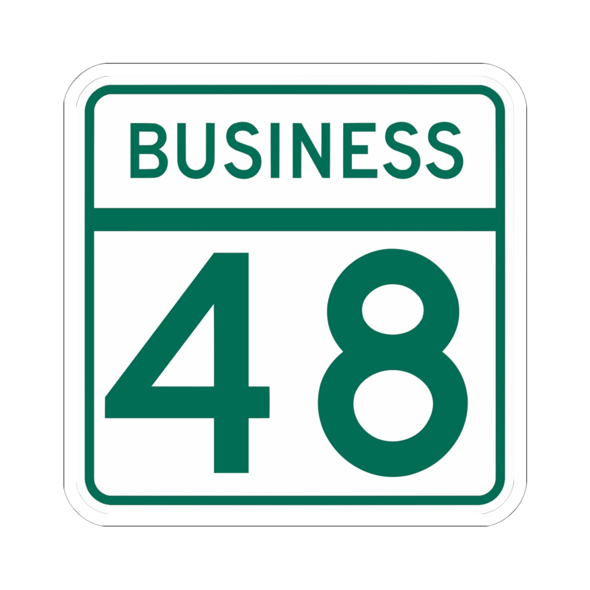MD Route 48 Business (Maryland) (Road Sign) STICKER Vinyl Kiss-Cut Decal