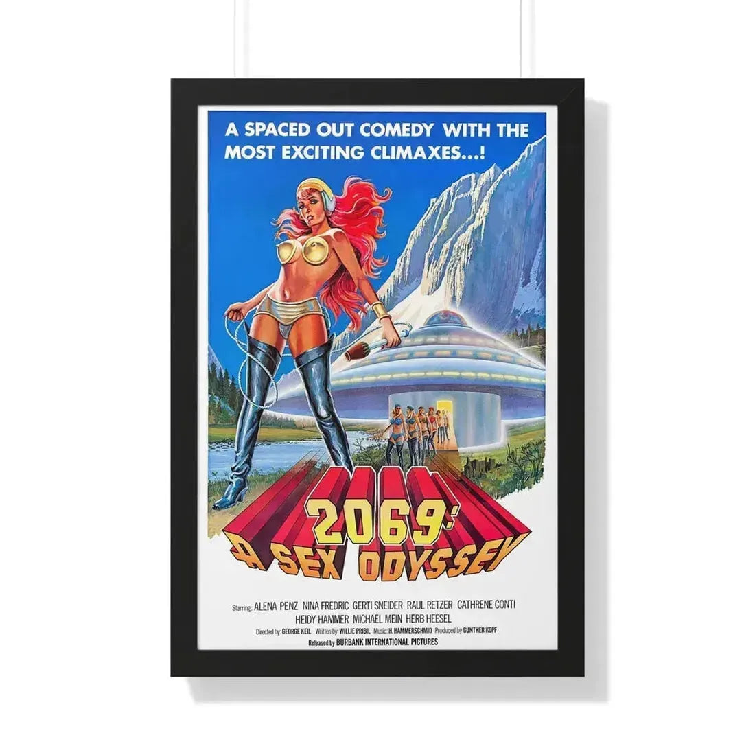 2069 A SEX ODYSSEY 1974 - Framed Movie Poster 20" x 30" Black - The Sticker Space
