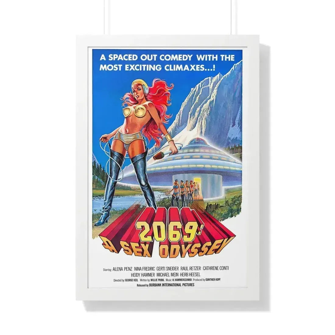 2069 A SEX ODYSSEY 1974 - Framed Movie Poster 20" x 30" White - The Sticker Space