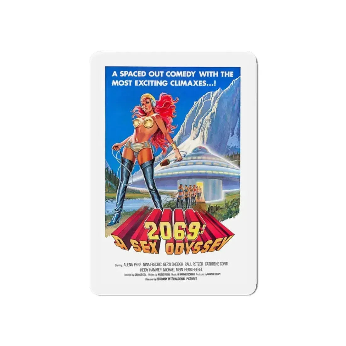 2069 A SEX ODYSSEY 1974 Movie Poster - Refrigerator Magnet 6 Inch - The Sticker Space