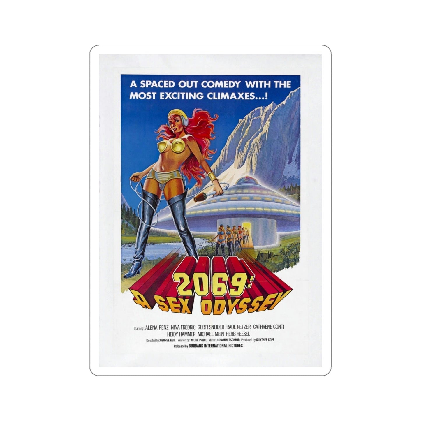 2069 A Sex Odyssey 1977 Movie Poster STICKER Vinyl Die-Cut Decal-5 Inch-The Sticker Space