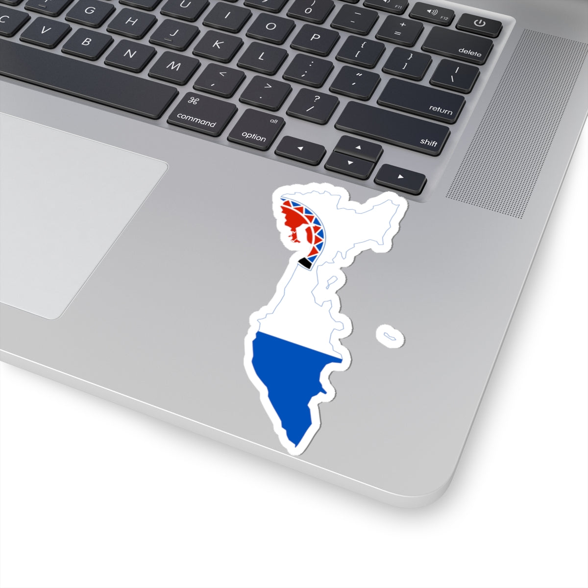 Flag-map of Kamchatka Krai (Russia) STICKER Vinyl Kiss-Cut Decal