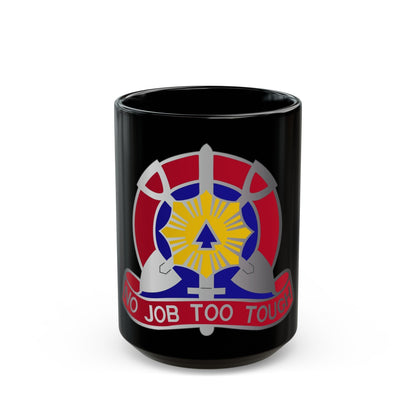 207 Engineer Battalion (U.S. Army) Black Coffee Mug-15oz-The Sticker Space