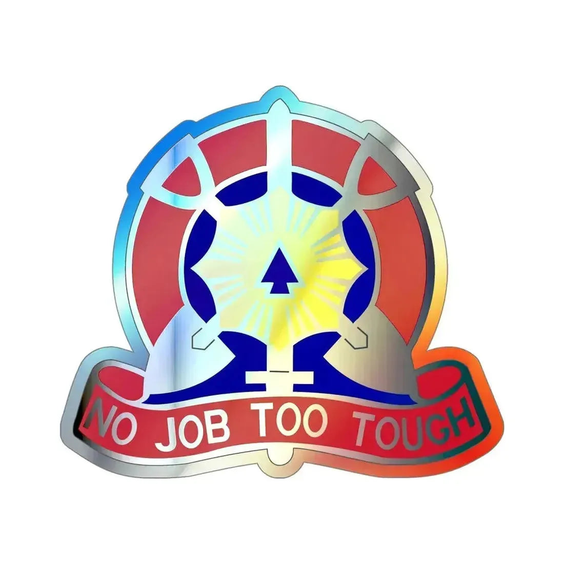 207 Engineer Battalion (U.S. Army) Holographic STICKER Die-Cut Vinyl Decal 5 Inch Holographic - The Sticker Space