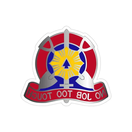 207 Engineer Battalion (U.S. Army) REVERSE PRINT Transparent Die-Cut STICKER 6 Inch Die-Cut Transparent - The Sticker Space