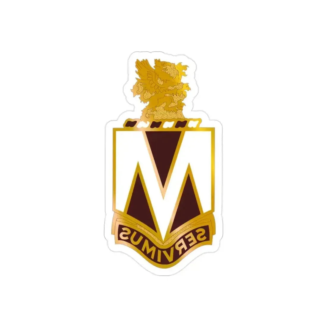 207 Evacuation Hospital (U.S. Army) REVERSE PRINT Transparent Die-Cut STICKER 2 Inch Die-Cut Transparent - The Sticker Space