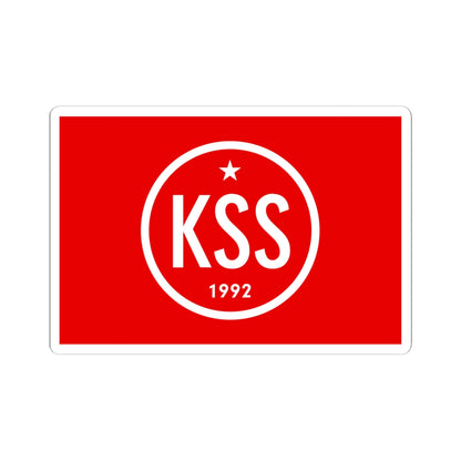 Flag Of The Communist Party Of Slovakia (Slovakia) STICKER Vinyl Kiss-Cut Decal