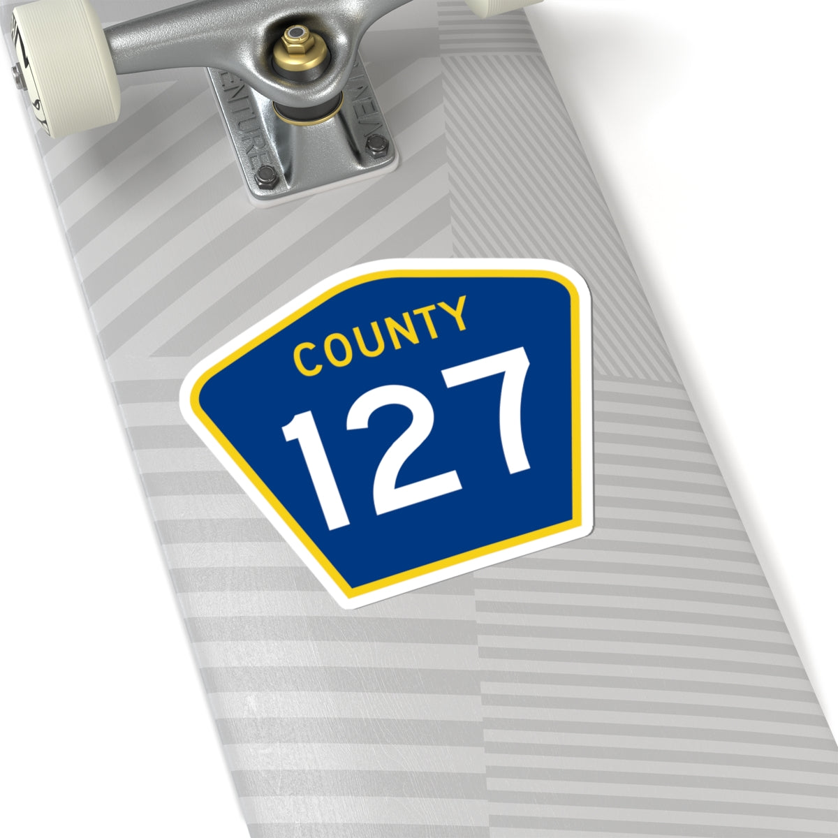 County 127 MN (Minnesota) (Road Sign) STICKER Vinyl Kiss-Cut Decal