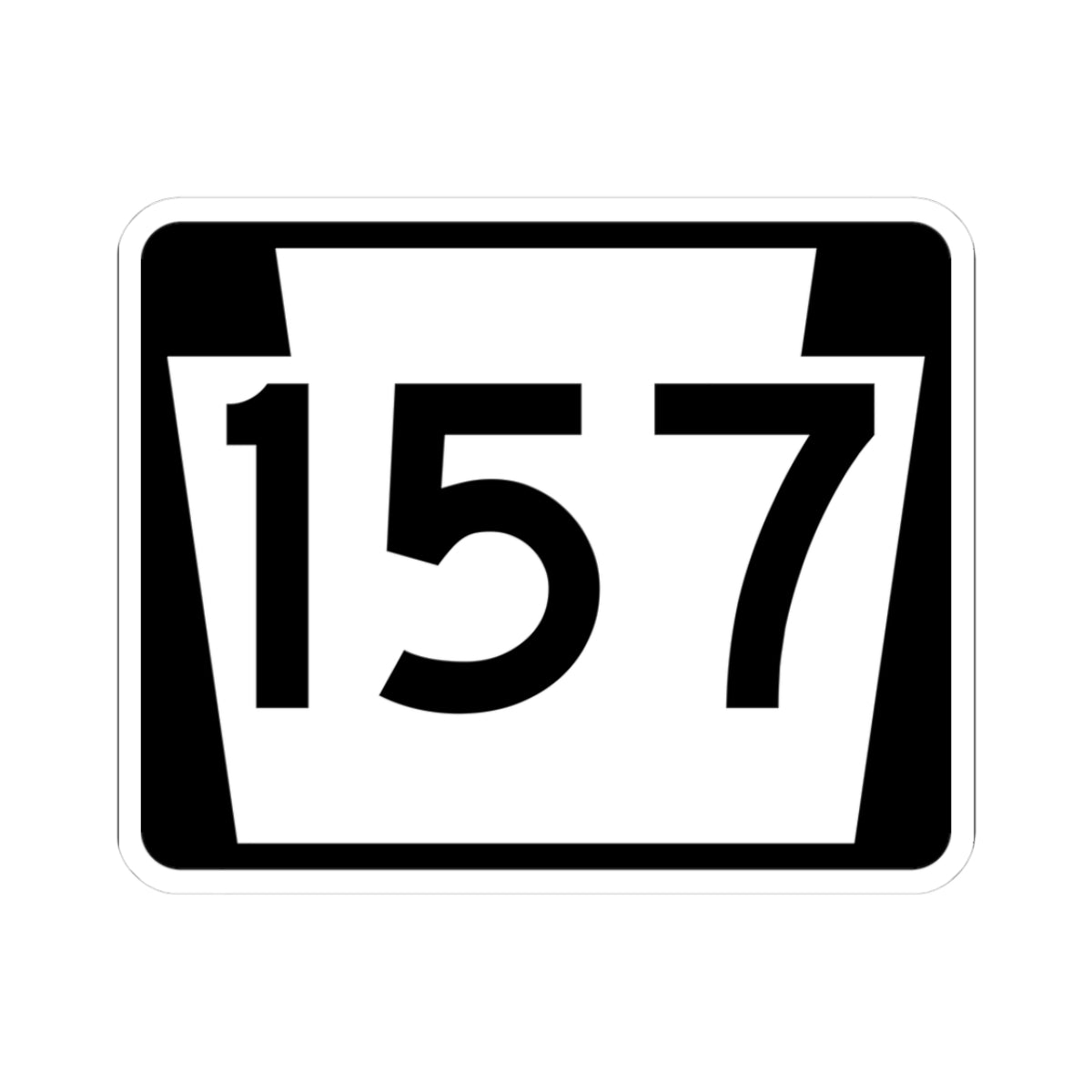 PA-157 (Pennsylvania) (Road Sign) STICKER Vinyl Kiss-Cut Decal
