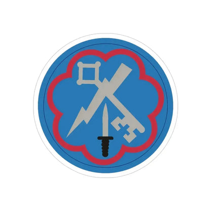 207th Military Intelligence Brigade (U.S. Army) REVERSE PRINT Transparent Die-Cut STICKER 4 Inch Die-Cut Transparent - The Sticker Space