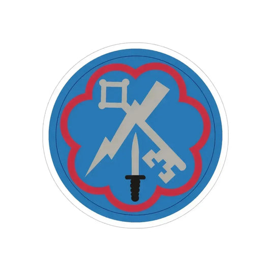 207th Military Intelligence Brigade (U.S. Army) REVERSE PRINT Transparent Die-Cut STICKER 6 Inch Die-Cut Transparent - The Sticker Space