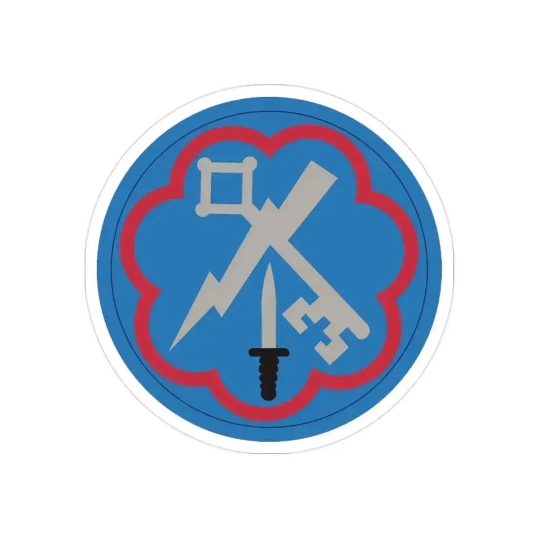 207th Military Intelligence Brigade (U.S. Army) REVERSE PRINT Transparent Die-Cut STICKER - The Sticker Space