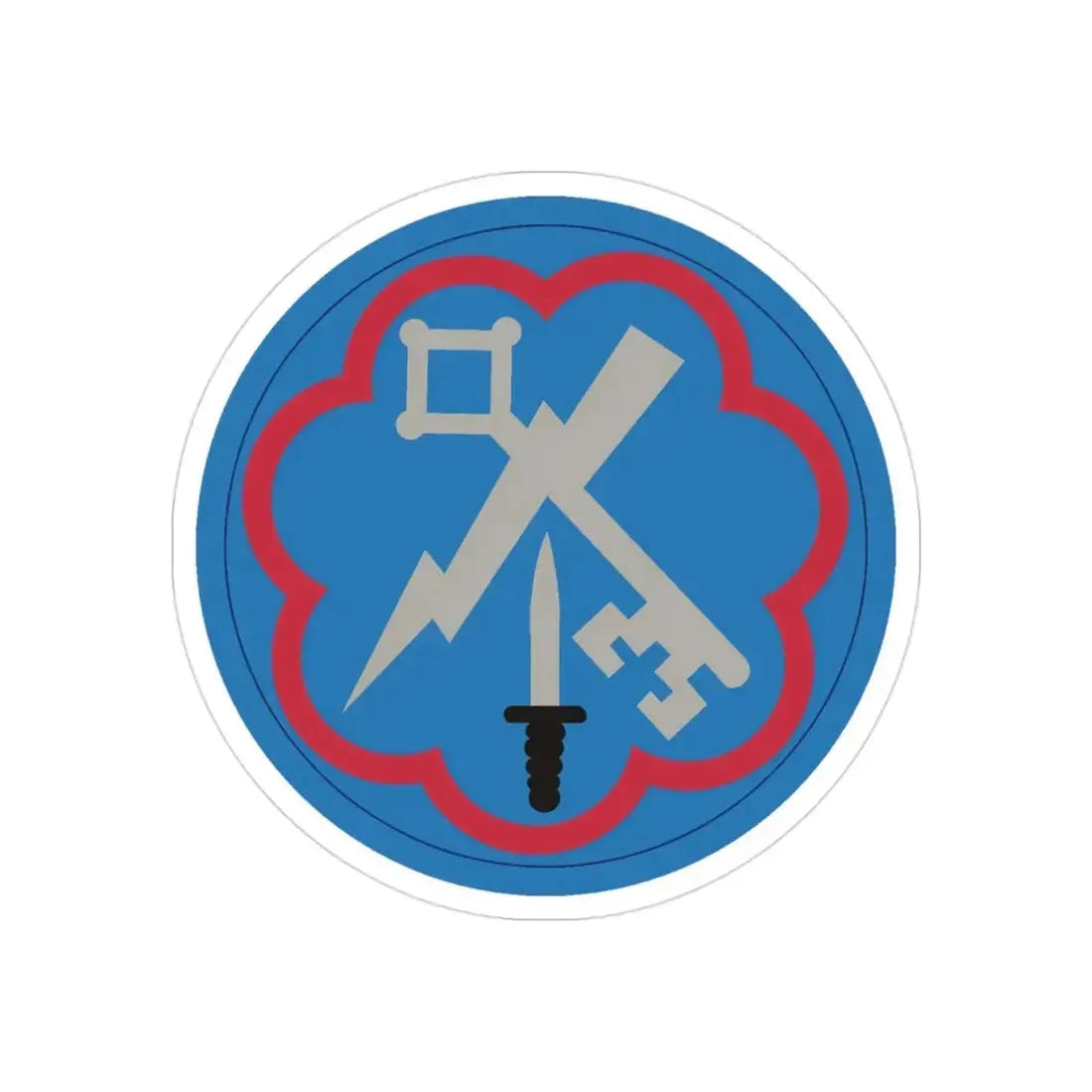 207th Military Intelligence Brigade (U.S. Army) REVERSE PRINT Transparent Die-Cut STICKER - The Sticker Space