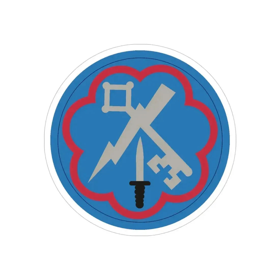 207th Military Intelligence Brigade (U.S. Army) REVERSE PRINT Transparent Die-Cut STICKER - The Sticker Space