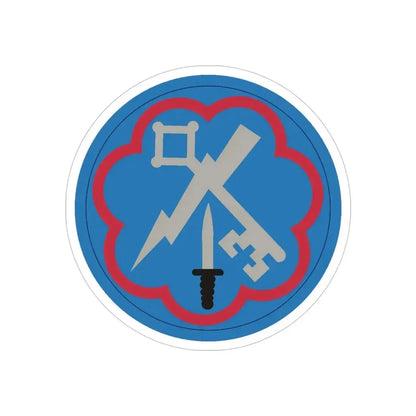 207th Military Intelligence Brigade (U.S. Army) REVERSE PRINT Transparent Die-Cut STICKER - The Sticker Space