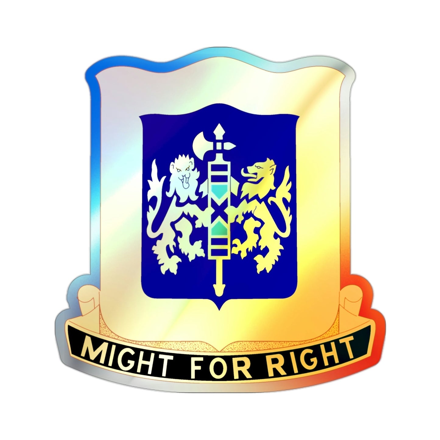 208 Armor Regiment (U.S. Army) Holographic STICKER Die-Cut Vinyl Decal-2 Inch-The Sticker Space