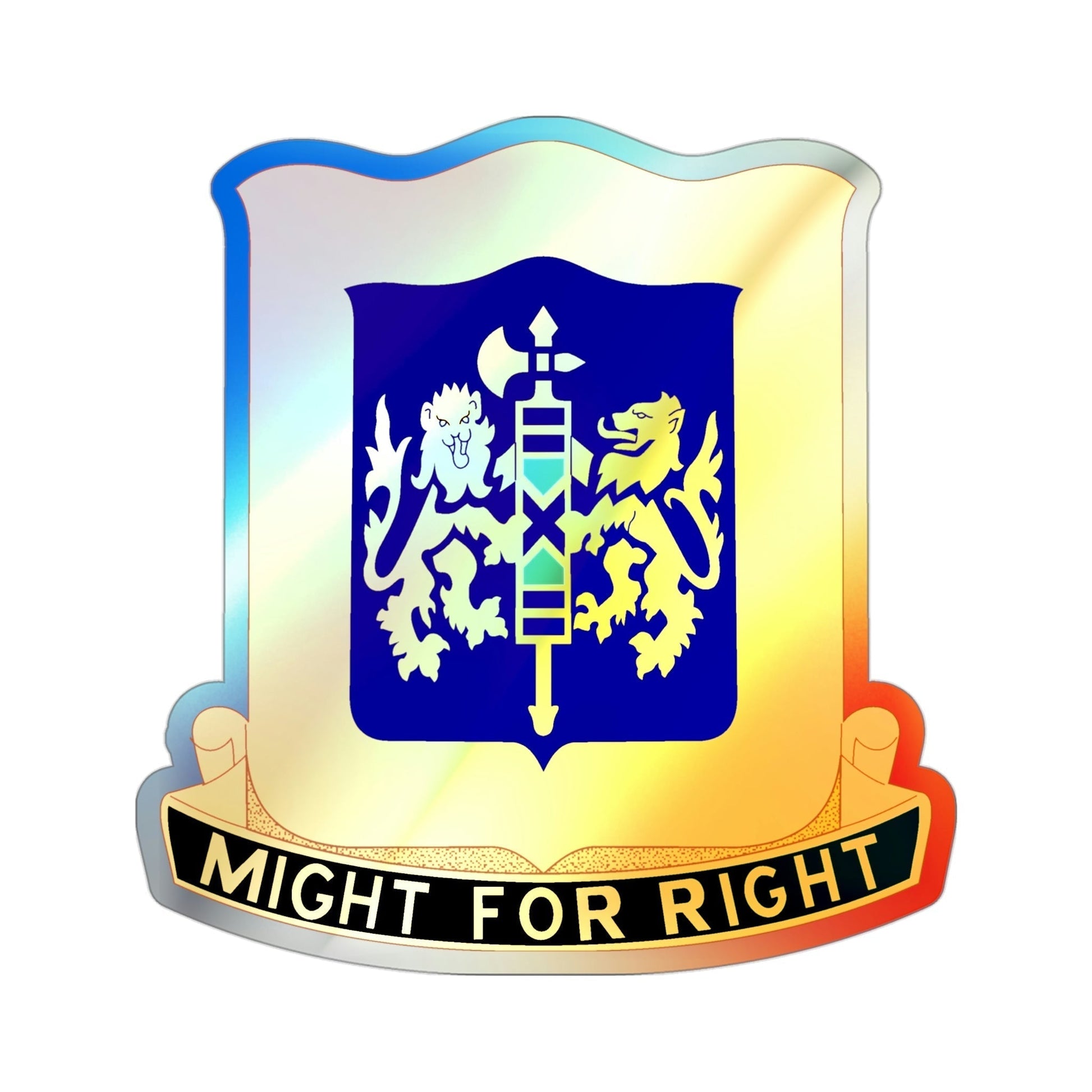 208 Armor Regiment (U.S. Army) Holographic STICKER Die-Cut Vinyl Decal-3 Inch-The Sticker Space