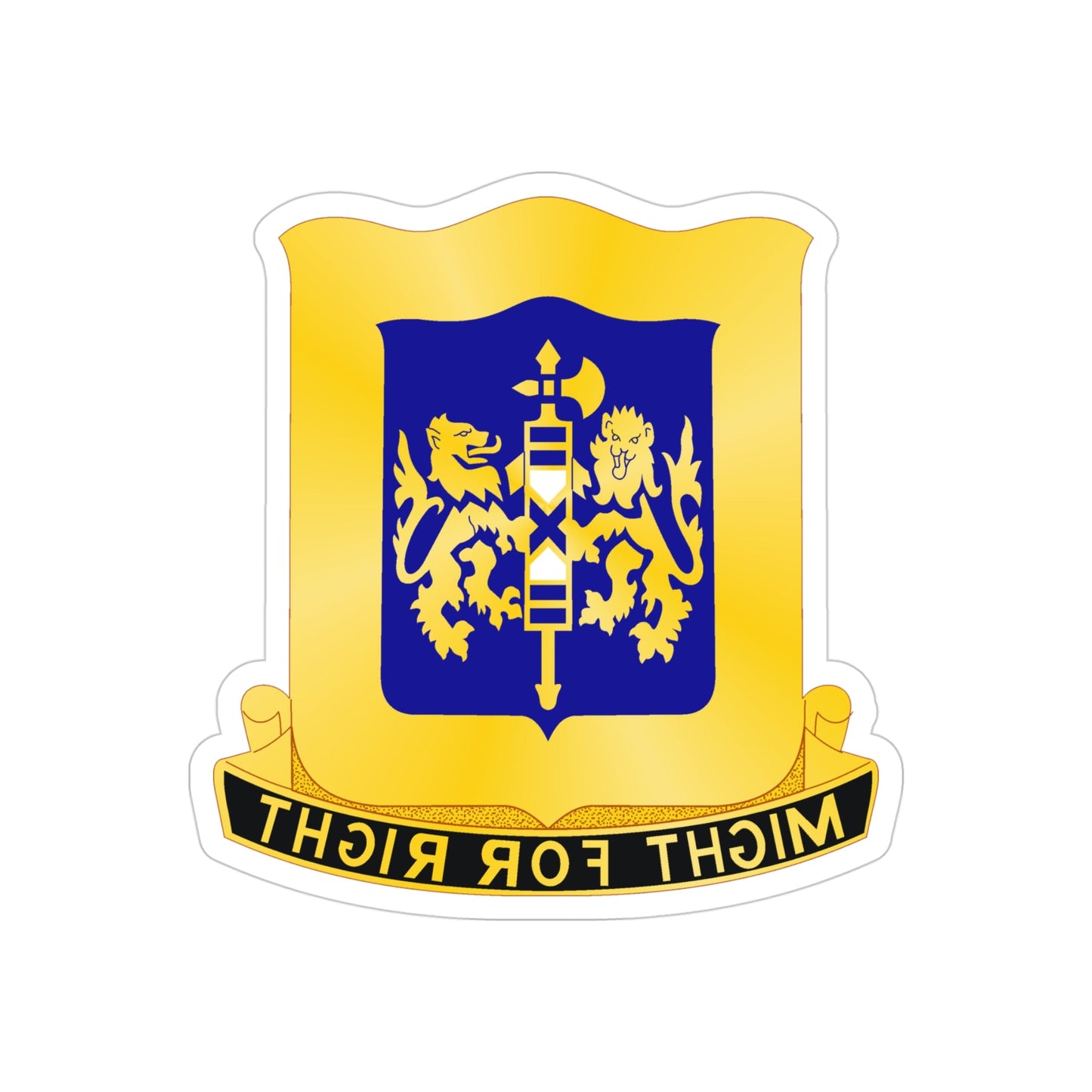 208 Armor Regiment (U.S. Army) REVERSE PRINT Transparent STICKER-4" × 4"-The Sticker Space