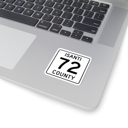 Isanti County 72 MN (Minnesota) (Road Sign) STICKER Vinyl Kiss-Cut Decal