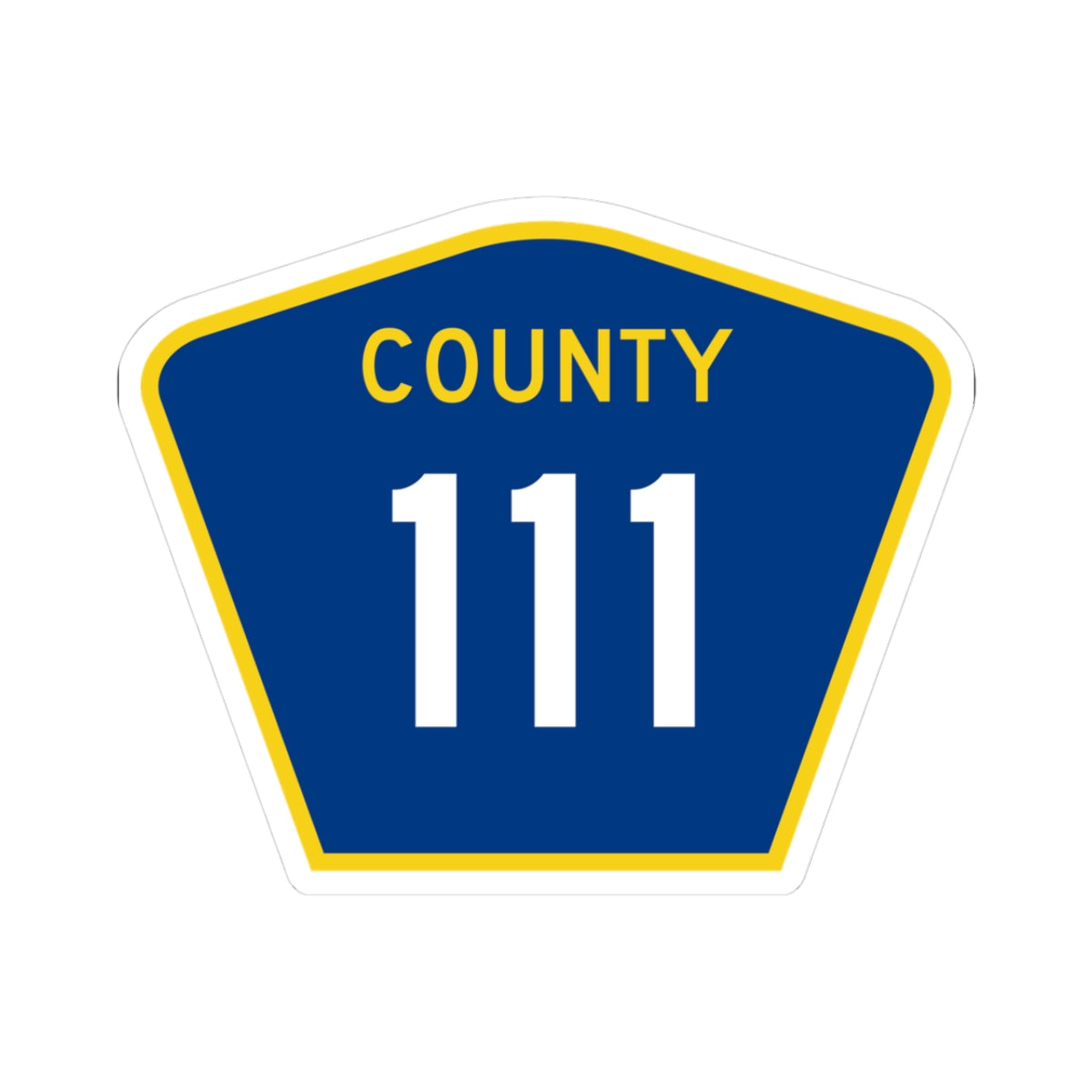 County 111 MN (Minnesota) (Road Sign) STICKER Vinyl Kiss-Cut Decal