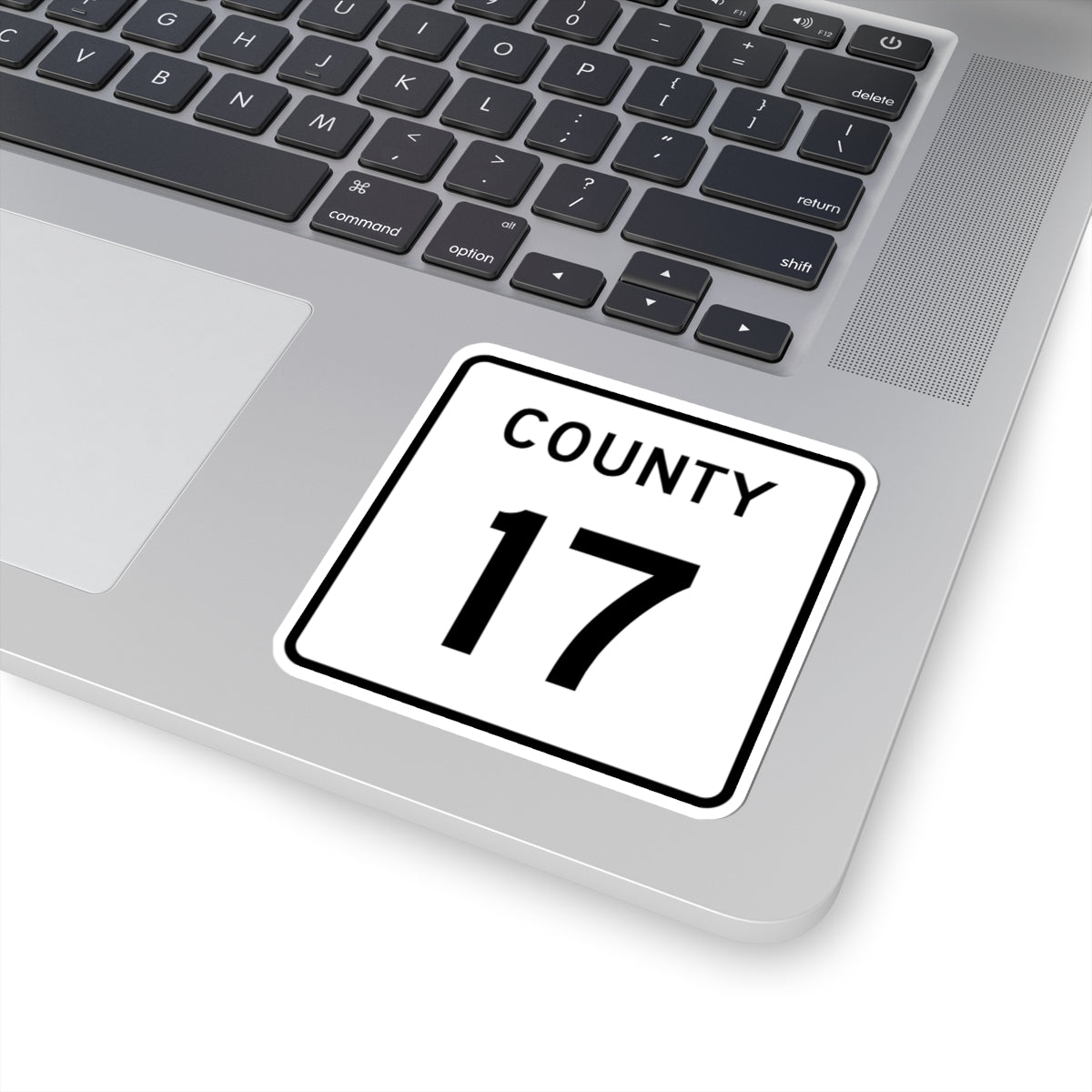 County 17 square (Minnesota) (Road Sign) STICKER Vinyl Kiss-Cut Decal