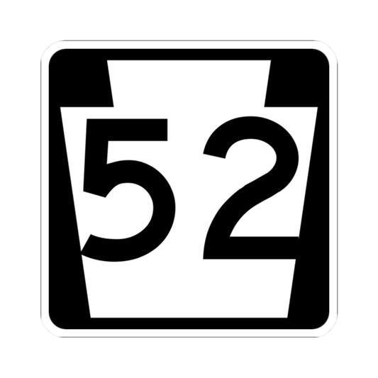 PA-52 (Pennsylvania) (Road Sign) STICKER Vinyl Kiss-Cut Decal
