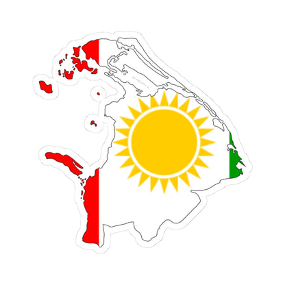 Northern Province Flag-map (Sri Lanka) STICKER Vinyl Kiss-Cut Decal