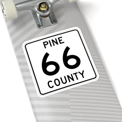 Pine County Route 66 MN (Minnesota) (Road Sign) STICKER Vinyl Kiss-Cut Decal