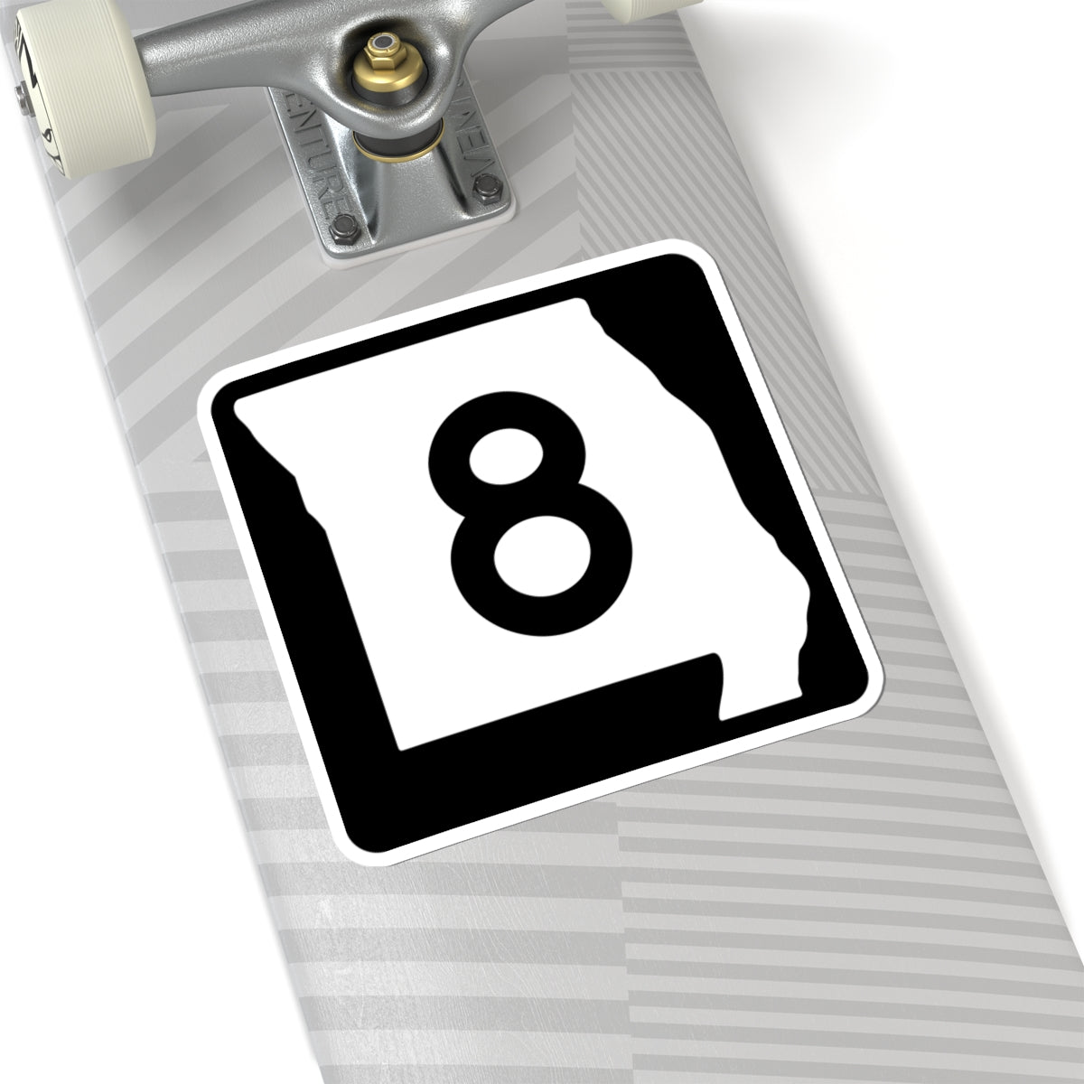 MO-8 (Missouri) (Road Sign) STICKER Vinyl Kiss-Cut Decal