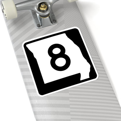 MO-8 (Missouri) (Road Sign) STICKER Vinyl Kiss-Cut Decal