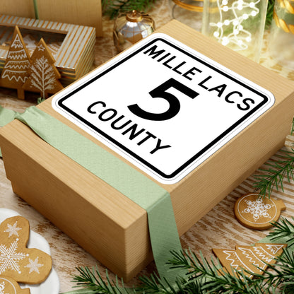 Mille Lacs County 5 MN (Minnesota) (Road Sign) STICKER Vinyl Kiss-Cut Decal