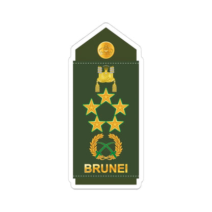 20.RBrLF FM (Brunei) (Military Rank) STICKER Vinyl Kiss-Cut Decal 6 Inch White - The Sticker Space