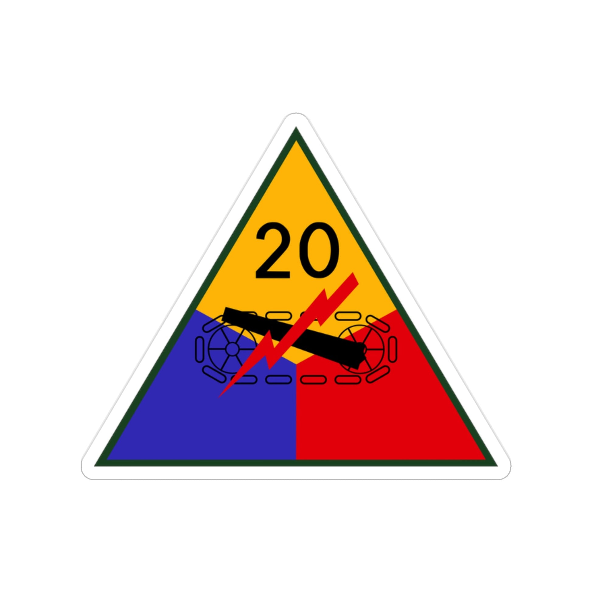 20th Armored Division (U.S. Army) Transparent STICKER Die-Cut Vinyl Decal-2 Inch-The Sticker Space