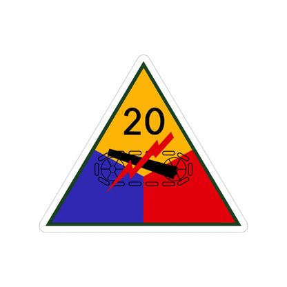 20th Armored Division (U.S. Army) Transparent STICKER Die-Cut Vinyl Decal-5 Inch-The Sticker Space