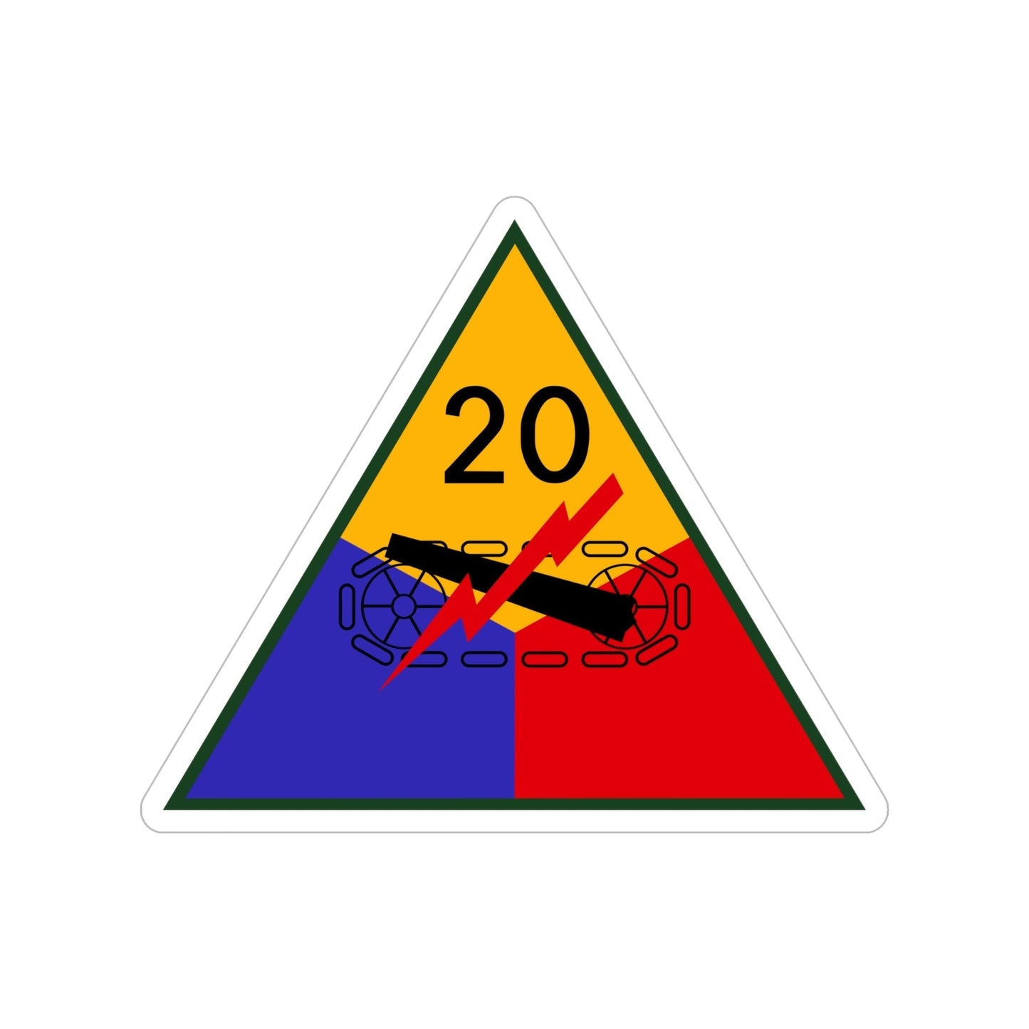 20th Armored Division (U.S. Army) Transparent STICKER Die-Cut Vinyl Decal-6 Inch-The Sticker Space