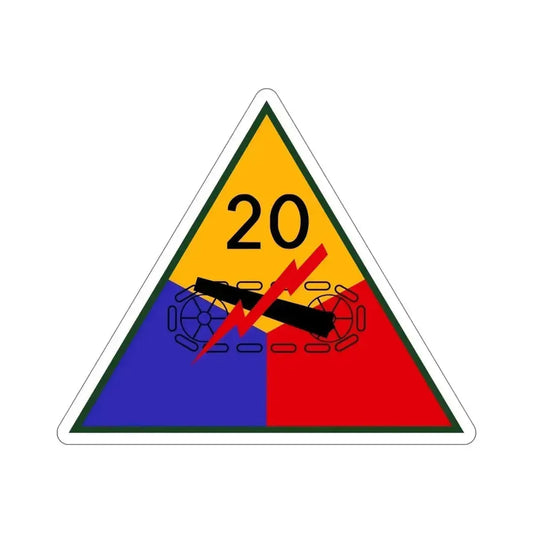 20th Armored Division (U.S. Army) STICKER Vinyl Die-Cut Decal 6 Inch - The Sticker Space