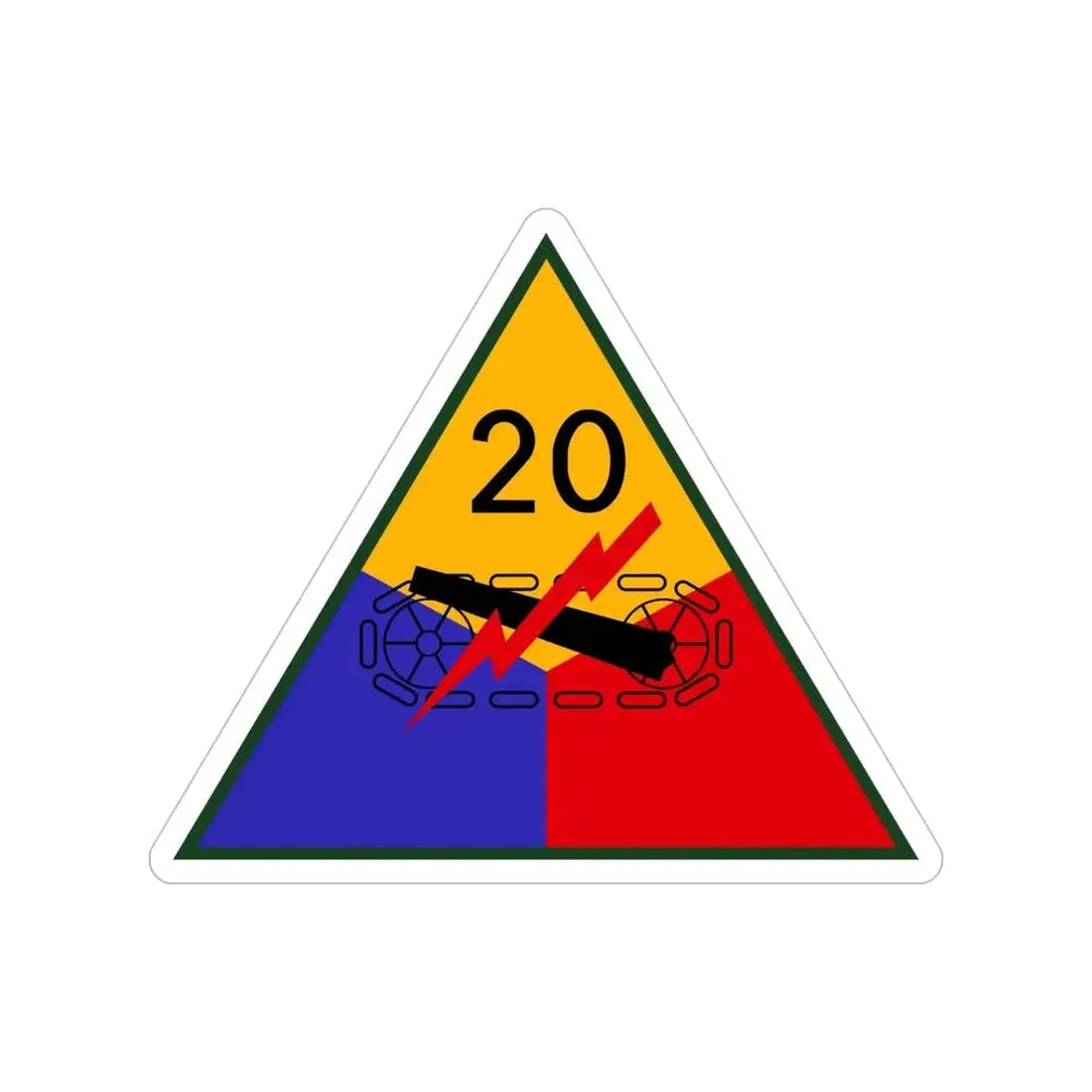20th Armored Division (U.S. Army) Transparent STICKER Die-Cut Vinyl Decal - The Sticker Space