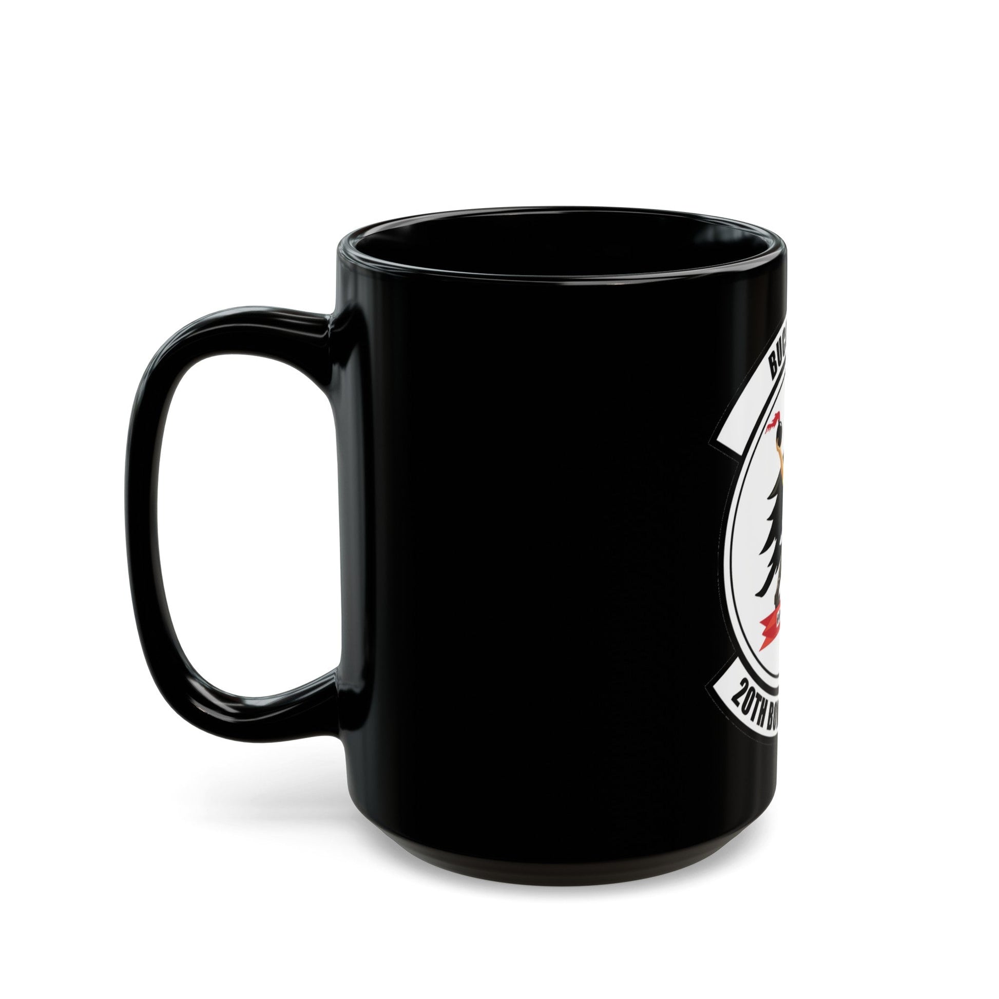 20th Bomb Squadron Emblem (U.S. Air Force) Black Coffee Mug-The Sticker Space