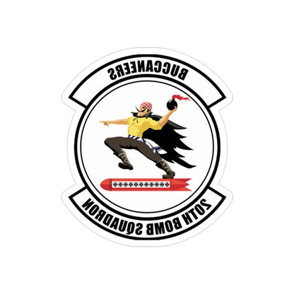 20th Bomb Squadron Emblem (U.S. Air Force) REVERSE PRINT Transparent STICKER-2" × 2"-The Sticker Space